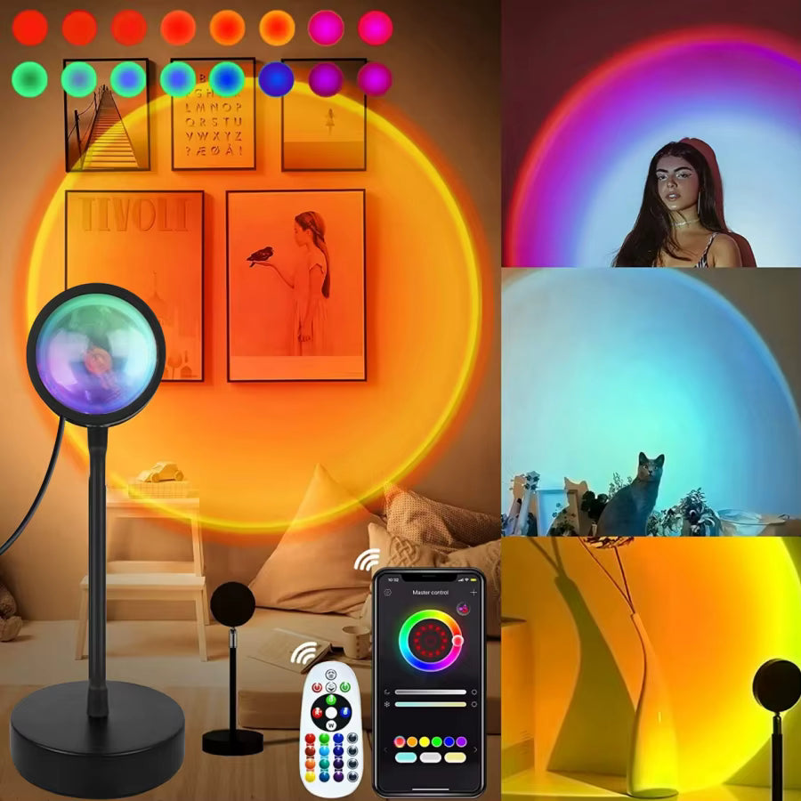 Sunset Projection Lamp – 16 Colors RGB